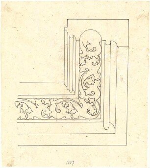 Hoffstadt, Friedrich; Mappe: Dachstühle, Ornamentik etc. - Ornament (Detail)