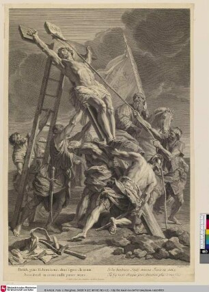 [Kreuzaufrichtung; Jesus élevé en croix]