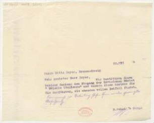 Brief an Fritz Meyer : 22.07.1914