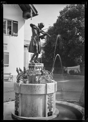 Österreich, Sankt Gilgen. Mozartbrunnen