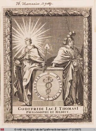 Exlibris des Gottfried Jac. F. Thomasius