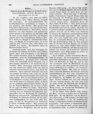 Mazzini, A. L.: Italien in seinen Beziehungen zur Freiheit und modernen Civilisation. Bd. 1. Grimma: Verlags-Comptoir 1848 (Beschluss von Nr. 87)