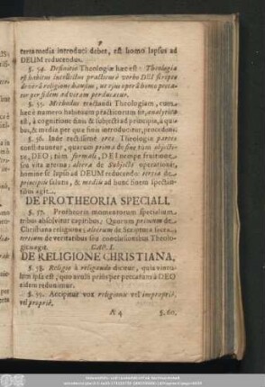 De Protheoria Speciali.