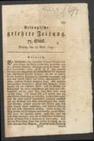 Rezension [in Erlangische gelehrte Zeitung, 75.Stück, S.597-600]