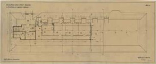 Fischer, Theodor; Stuttgart; Kunstausstellungsgebäude - Vorhallenbau DG mit eingebauter Wohnung (Grundriss)