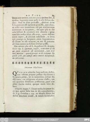 Solvuntur Obiectiones.
