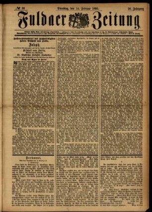 Ausgabe vom Dienstag, den 14. Februar 1893.
