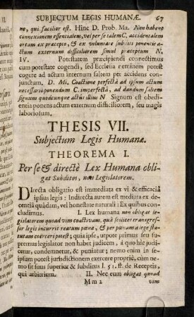 67-78, Thesis VII
