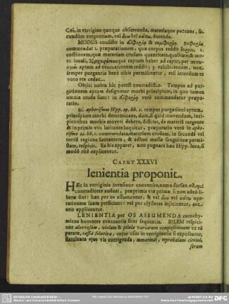 Caput XXXVI. lenientia proponit