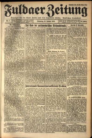Ausgabe vom Dienstag, den 10. Januar 1928.
