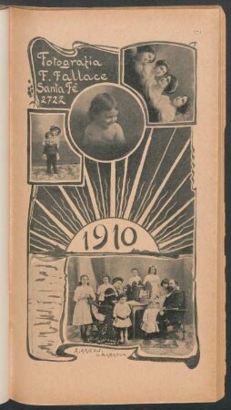 1910 - Fotografía, F. Fallace, Santa Fé 2722 - [Publicidad]