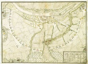 WHK 11 Spanischer Sukzessionskrieg 1701-1713 bis zum Frieden von Rastatt: Plan der Belagerung von Kaiserswerth, 1702