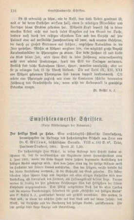 116-126 Empfehlenswerthe Schriften
