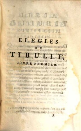 Élégies de Tibulle
