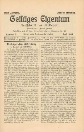 Nummer 7. April 1905