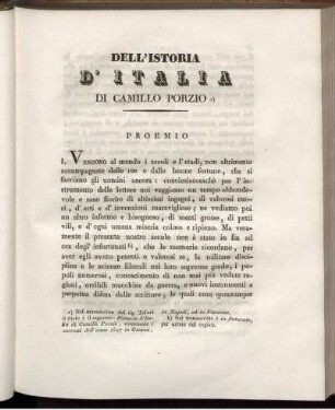 DELL´ISTORIA D´ ITALIA DI CAMILLO PORZIO