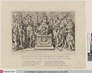 [Emperor Charles V among His Vanquished Foes; Keizer Karel V omgeven door zijn overwonnen tegenstanders; Kaiser Karl V. throned umgeben von seinen Widersachern]