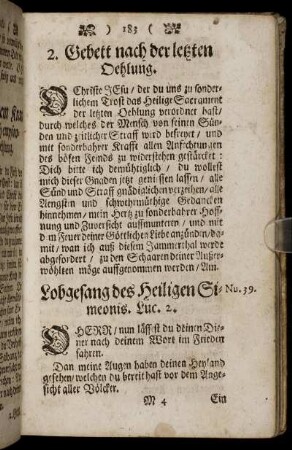 Lobgesang des heiligen Simeonis. Luc. 2.