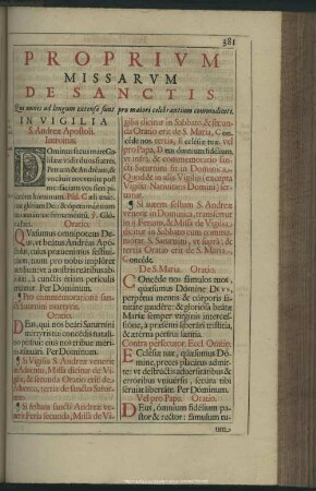 Proprium Missarum De Sanctis