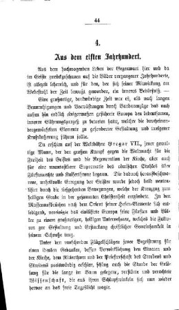 Aus dem elften Jahrhundert
