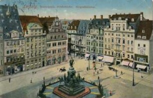 Leipzig: Marktplatz, Nordostecke, Siegesdenkmal