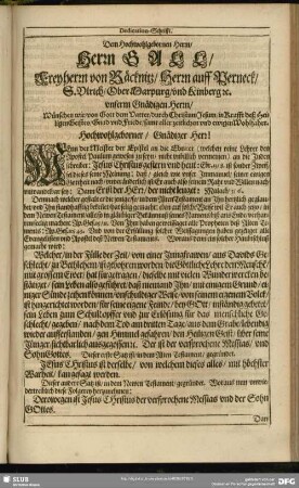 Dedication-Schrifft
