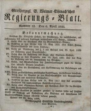 Nr. 12 : 6. April 1836