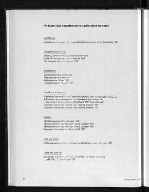 Im März 1988 veröffentlichte Statistische Berichte