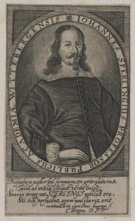 Bildnis des Iohannes Sperlingius