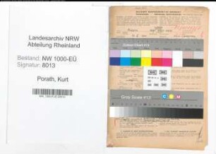 Entnazifizierung Kurt Porath, geb. 25.02.1901 (Verw.Inspektor)