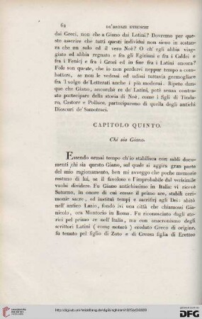 Capitolo quinto