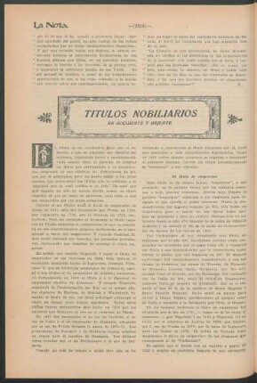 Títulos nobibiarios en occidente y oriente