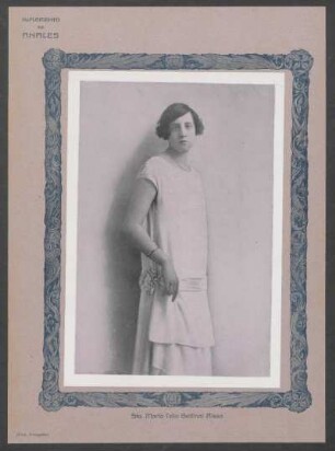 Suplemento de "Analaes" : [Fotografía de] Sta. María Celia Gallinal Risso