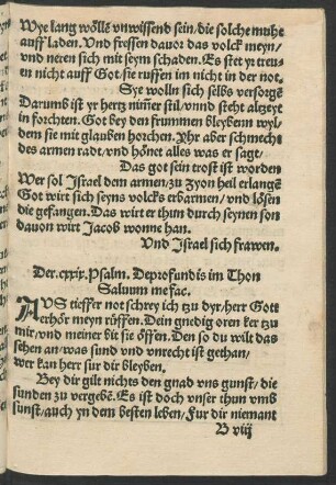 Der .cxxix. Psalm. De profundis ...