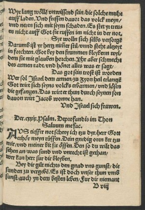 Der .cxxix. Psalm. De profundis ...