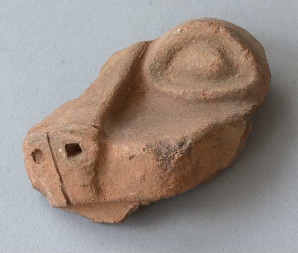 Animal head made of clay