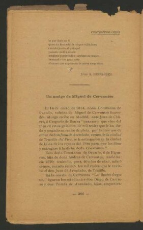 Un amigo de Miguel de Cervantes