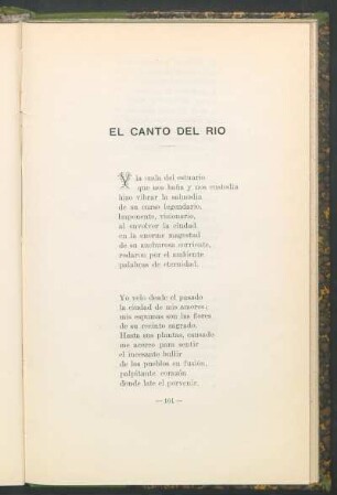 El canto del río