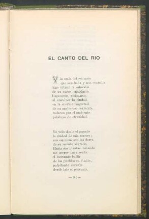 El canto del río