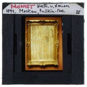 Monet, Kathedrale von Rouen (Serie),Monet, Kathedrale von Rouen, Portal u. Albane-Turm, mittags (Moskau, Puschkin-Museum)
