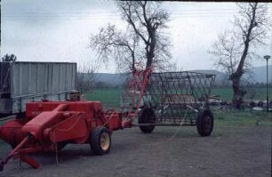 Hochdruckpresse, Halmguternte, Ballensammelwagen, Versuchsmodell