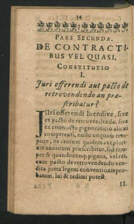 Pars Secunda. De Contractibus Vel Quasi.