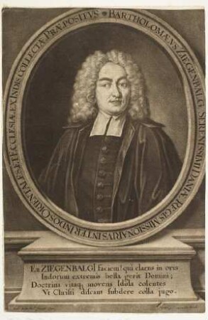 Bildnis von Bartholomäus Ziegenbalg (1683-1719)