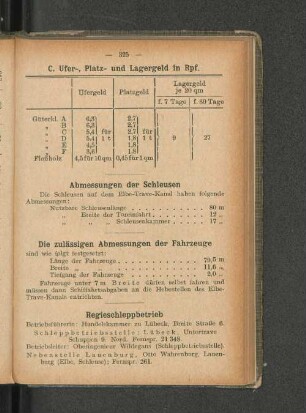 Die zulässigen Abmessungen der Fahrzeuge