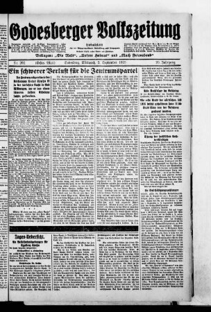Godesberger Volkszeitung. 1913-1933