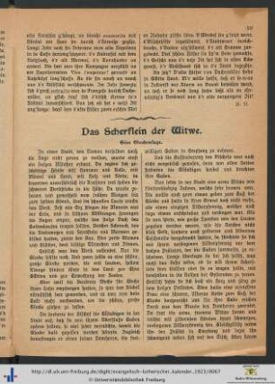 Das Scherflein der Witwe.