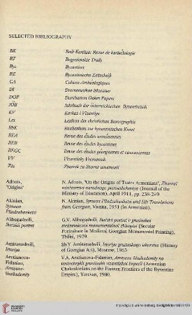 Selected bibliography