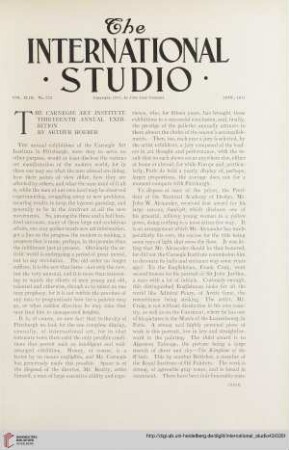 The Carnegie Art Institute thirteenth annual exhibition