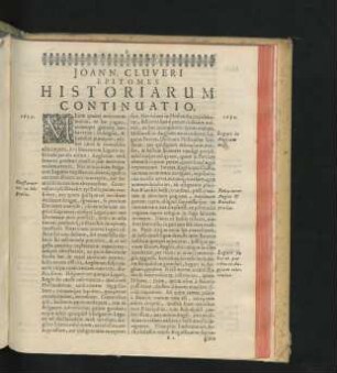 Epitomes Historiarum Continuatio.