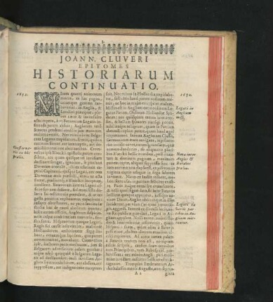 Epitomes Historiarum Continuatio.